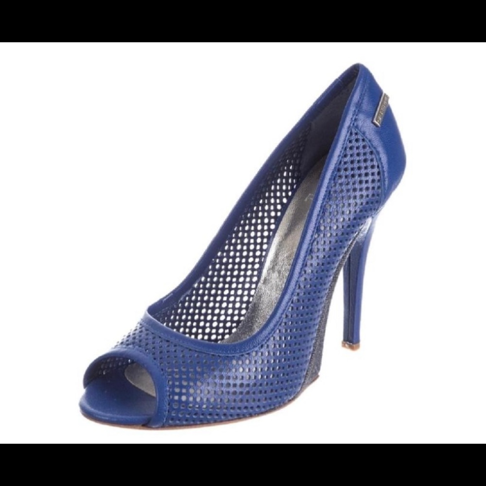 Gianfranco Ferre perforated open toe heels